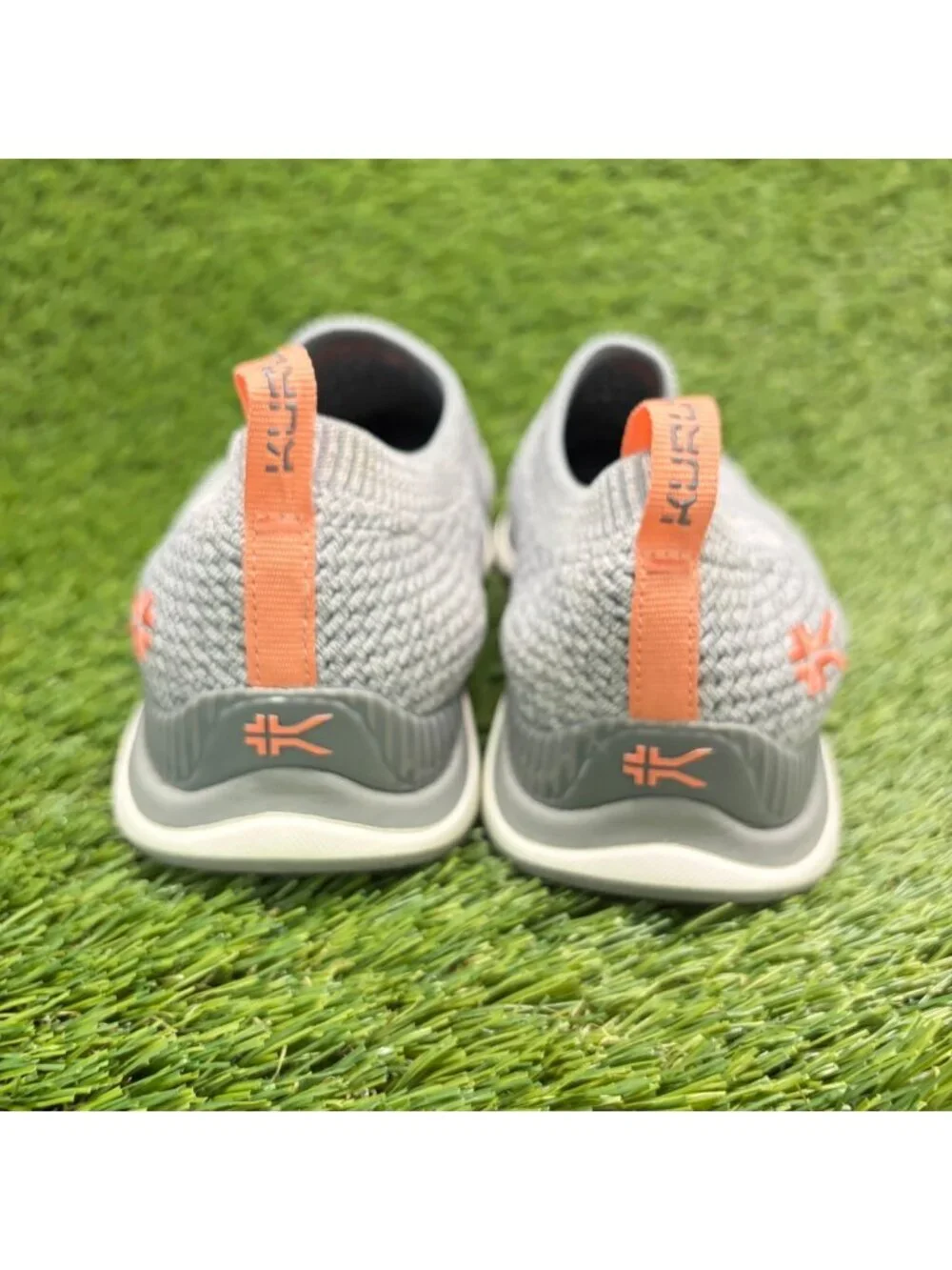 Kuru Stride Womens Size 8 Gray White Peach Athletic Running Shoes Sneakers